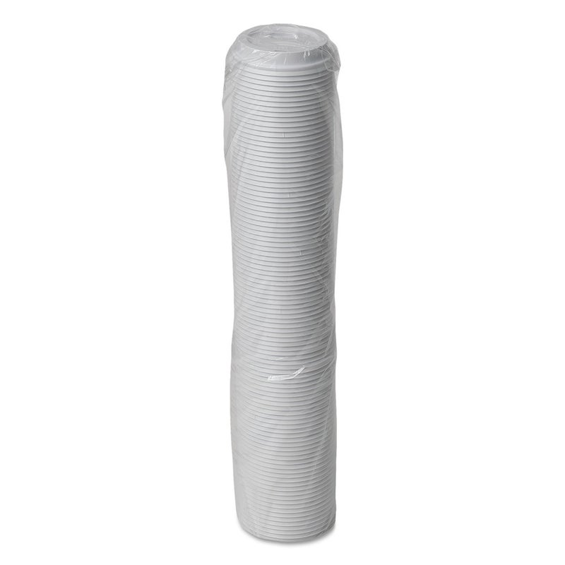 Dixie D9542 Dome Drink-Thru Lids, Fits 12-16oz Paper Hot Cups, White, 100 pack - Image 2